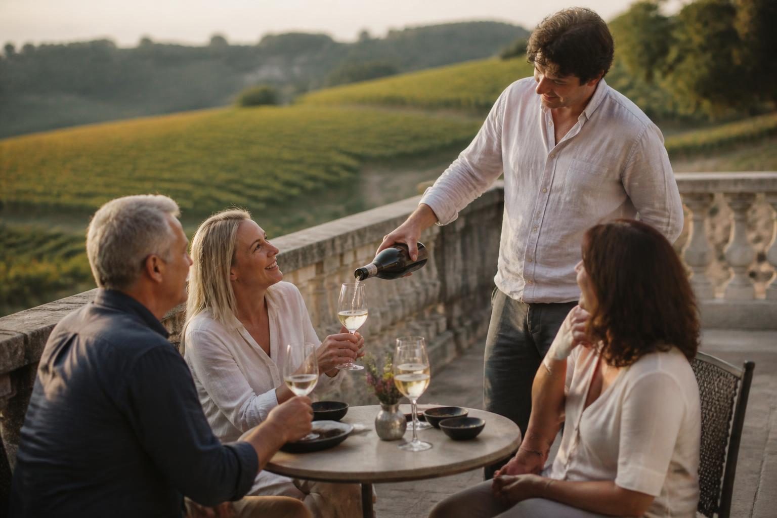 Schaumwein · Terrasse des Weinguts